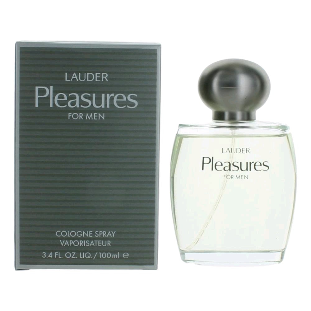 Bottle of Pleasures for Men by Estee Lauder, 3.4 oz Cologne Spray for Men